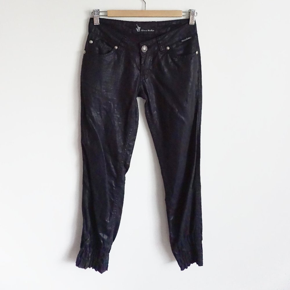 VICTORIA BECKHAM Linen Black Pants Rare Summer